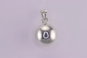 Colgante bola de campana pulida Taxco plata esterlina 18 mm x 18 mm 925 mex 10 g - Imagen 1 de 6
