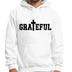 Mens Graphic Hoodie Grateful Print - Picture 1 of 54