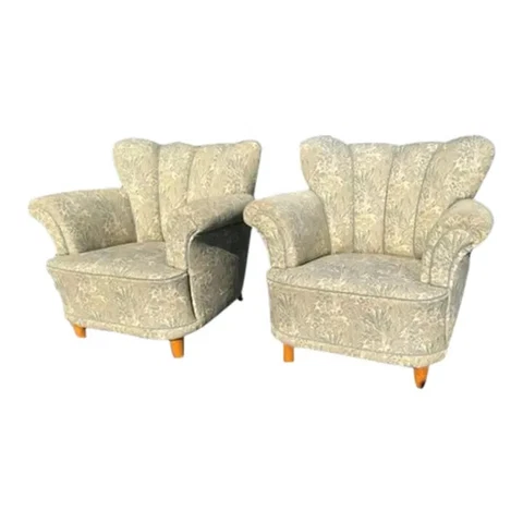 1960s Vintage Swedish Lounge Chairs Pair Cover