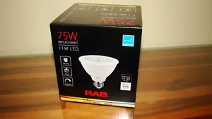 RAB PAR30S-11-930-40D-DIM DIMMABLE LED LAMP LIGHT BULB, 11W, 3000K Warm White - Picture 1 of 5