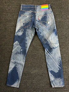 Jeans personalizados Levi's Tailor Shop grandes E 28 x 30 Pride arco iris desgastados LGBTQI+ - Imagen 1 de 15