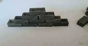 50 Grey 1:12th Scale Model Bricks Miniature Dolls House War Gaming Railway  - Picture 1 of 8