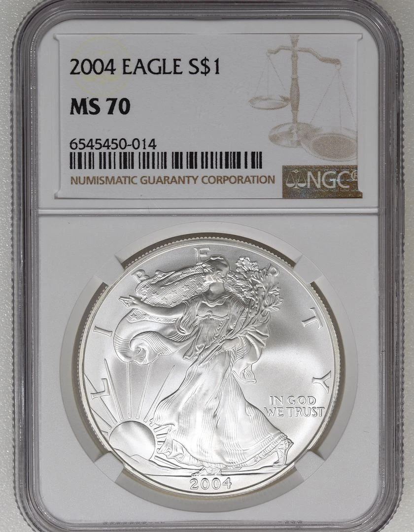 2004 American Eagle MS 70 Graded Silver Bullion Coins for sale | eBay