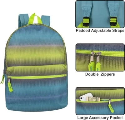 Mochila estampada Trailmaker masculina com bolsa de lápis para crianças em idade escolar - Azul - Imagem 1 de 4
