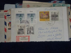 BERLIN DDR TROISDORF POSTAL COVER W/ SIX STAMP'S AA - Picture 1 of 3