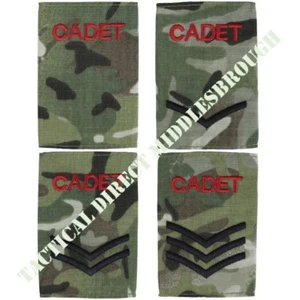 BRITISH ARMY Cadet Rank Slide ACF CCF RIPSTOP MILITARY MTP CAMOUFLAGE BTP CAMO - Picture 1 of 5