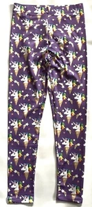 QUEDORIS Unicorn + Kitty Cat + Pink Flamingo Leggings Girls 140 (8-10)  Lot Of 3 - Picture 1 of 8
