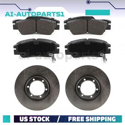 Kit de rotores de freno delanteros y pastillas de freno para Dodge Ram 50 1986-1990 1991 1992 1993 Foto 1 de 4