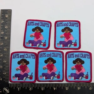 Lot of 5 Arts and Crafts Patches – Girl Scouts, Camp, Teacher, Kids Craft Awards - Picture 1 of 3