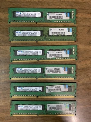 SAMSUNG 12gb (2GBX6) 2Rx8 PC3-10600E DDR3 DESKTOP MEMORY RAM M391B5673FH0-CH9 - Image 1 of 4