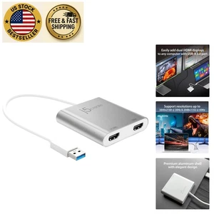 Elegant USB to HDMI Dual Monitor Cable - Stunning 4K Visuals for Desktop - Picture 1 of 11
