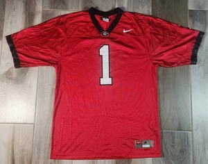 Camiseta de fútbol para hombre Nike Georgia Bulldogs #1 roja Dri-Fit NCAA mediana nueva con etiquetas - Imagen 1 de 9