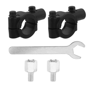  Motorcycle Mirror Mount Clamp Thread Electric Scooter Rear View Mirrors - Foto 1 di 12