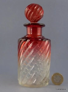 Baccarat France - Rose Tiente Amberina Glas Parfum Köln Flakon - Bild 1 von 11