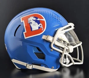 DENVER BRONCOS RETRO VICIS ZERO 2 TAMAÑO COMPLETO ADULTO CASCO GRANDE VISERA OAKLEY - Imagen 1 de 14