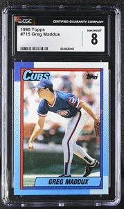 1990 Topps Greg Maddux #715 Baseball CGC 8 - Picture 1 of 2