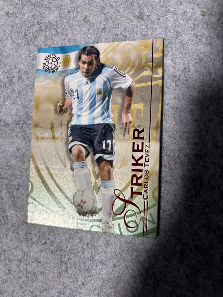 RARE 2008 FUTERA WORLD FOOTBALL - CARLOS TEVEZ -ARGENTINA - L/E RUBY CARD /225 - Image 1 of 2