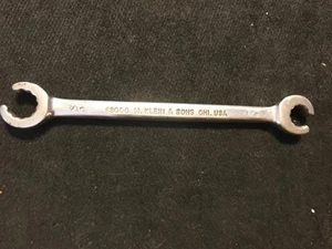 Vintage M. Klein & Sons 12 Point Flare Nut / Line 3/8" x 7/16" Wrench 68000 - Foto 1 di 4