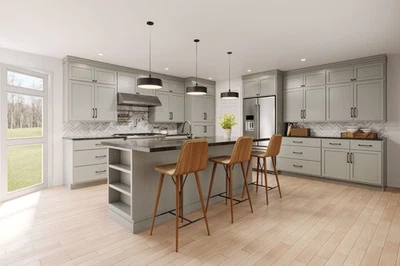 Quicklock RTA(现成组装)厨房橱柜磁性灰色 — 第 1/4 张图片