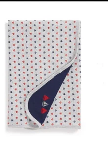 Infant Little Me Sailboat Receiving Blanket Blue Gray One Size 3121 - Picture 1 of 1