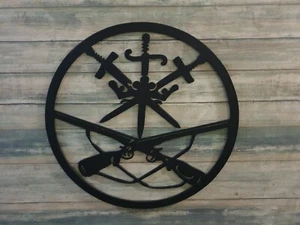 Büchsenmacher das Zunftzeichen aus 3mm Stahl von 40cm-100cm Logo Deko Maibaum - Picture 1 of 5