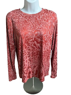 $36 Vera Wang Women’s-Long Sleeve Core Shirt Top -Red- Small- New Tag - Image 1 of 4