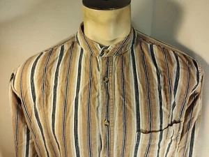 VINTAGE Topman Classic Mens LT 90s Button Down Striped Shirt - Picture 1 of 8
