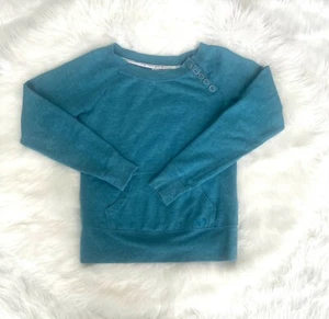 Roxy Sweatshirt Womens Small S Pullover Sweater Crew Neck Long Sleeve Turquoise - Picture 1 of 8