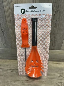 Jumbo Pumpkin Carving Kits 2 PC Set with Scooping Spoon and Knife Carving Tool - Picture 1 of 2