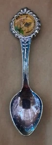 New Jersey State, violet, Goldfinch, Souvenir Collector Spoon 3 1/2 in Pre owned - Picture 1 of 2