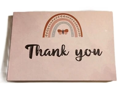 Thank You Post Cards - Rainbow Butterfly - 6"x4" - 25 Pack - Image 1 of 3