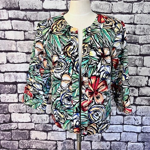 VETEMENTS Giacca Coldwa Creek multicolore senza chiusura taglia 16