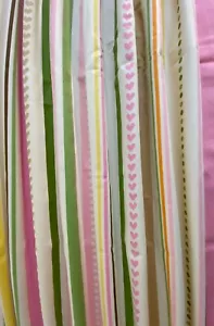 CIRCO FOR TARGET LOVE STRIPE HEARTS PINK BROWN GREEN DOTS SHOWER CURTAIN 70 X 72 - Picture 1 of 12