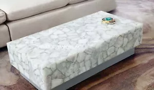 Agate Counter Top | Console Table top, Handmade Coffee Table White Agate Natural - Picture 1 of 1