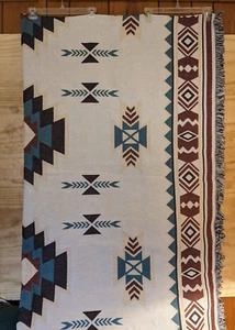 Large 70x120 Southwestern Reversible Blanket Indian Tribal Aztec Sofa Bed Throw - Picture 1 of 8