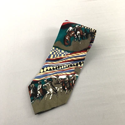 Tru-West Rockmount Ranch Wear Denver, CO Corbata de Seda Vaquero Multicolor EE. UU. Foto 1 de 4