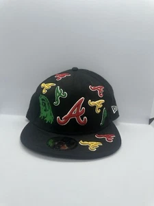 Gorra de béisbol ajustada vintage New Era Atlanta Braves talla 7 1/2 - Imagen 1 de 9