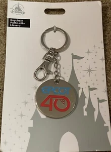 Disney Parks EPCOT 40th Anniversary Keychain Bag Charm New on Card - Picture 1 of 5