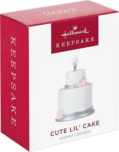 Hallmark Ornament - 2022 CUTE LIL CAKE Wedding - Christmas Tree Keepsake - Picture 1 of 4