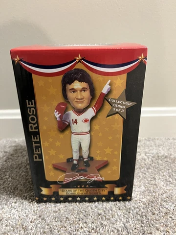 Pete Rose Cincinnati Reds Bobblehead 2015 Stars of the Queen City, NIB Hit King Cover