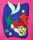 Disney Store Little Mermaid Shirt Outfit 10 12 Girls Pink Embroidery Vintage 90s