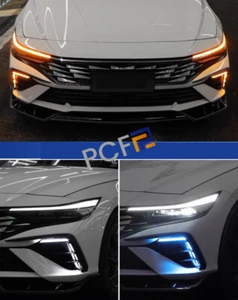 1 Pair Front Bumper Daytime Run Light Lamp LED DRL For Hyundai Elantra 2024-2025 - Picture 1 of 9