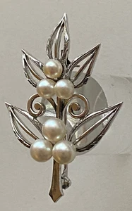 Mikimoto Tokyo - Hochzeitsschmuck - Brosche mit Süßwasserperlen - Sterling - Bild 1 von 5