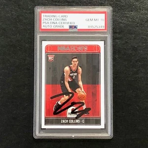 2017-18 NBA Hoops #260 ZACH COLLINS Signed Card AUT0 10 PSA Slabbed RC Blazers - Picture 1 of 2