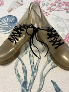 Transparent Jelly Combat Boots Women's Size 40 (9.5) - Picture 1 of 6