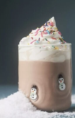 NUEVO Anthropologie Icono Festivo Navidad Muñeco de Nieve Jugo Vaso 17.25 OZ Foto 1 de 4