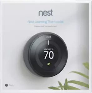SEAL Google Nest 3rd Gen Learning Thermostat T3016US Matte Black 813917020210 A+ - Picture 1 of 1