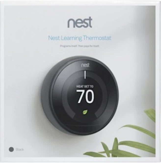 SEAL Google Nest 3rd Gen Learning Thermostat T3016US Matte Black 813917020210 A+ - Image 1 of 1