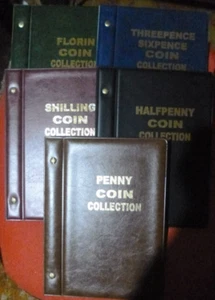 VST AUSTRALIAN COIN ALBUM - Set 5 - Small PRE DECIMAL ALBUMS MINTAGES PRINTED - Picture 1 of 11