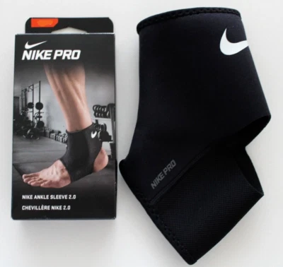 Nike Pro Ankle Sleeve 2.0 Adult Unisex XL Black/White - Image 1 of 4